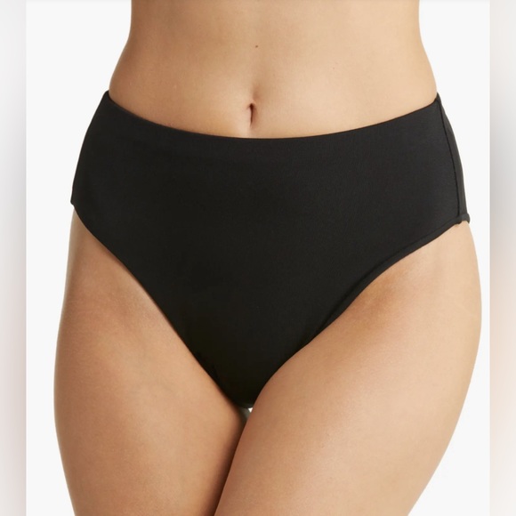 Robin Piccone Other - Robin Piccone Black Ava High Waist Bikini Bottoms Size Medium NWT